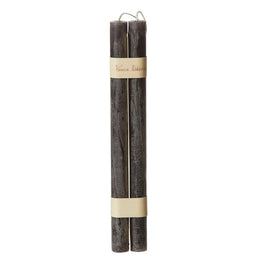 S/2 Bougies coniques en bois® (suspendues), sucre de canne CHARBON DE BOIS