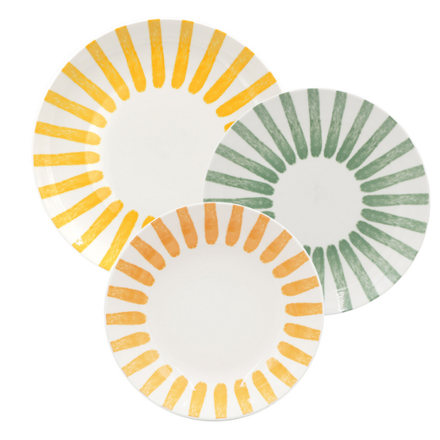 Set 18 pièces Assiettes DOMINO L'ARTISTA