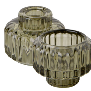 Bougeoir GRIS, verre