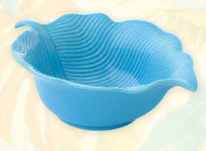 BOL BLEU FORME FEUILLE 21x16cm