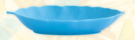 COUPELLE BLEUE FORME FEUILLE 26x11,5