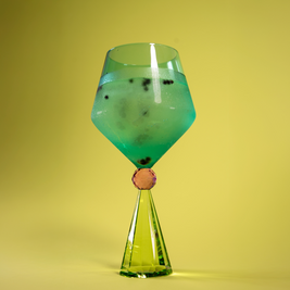 Verre à Gin Tonic effet diamant vert et bleu clair