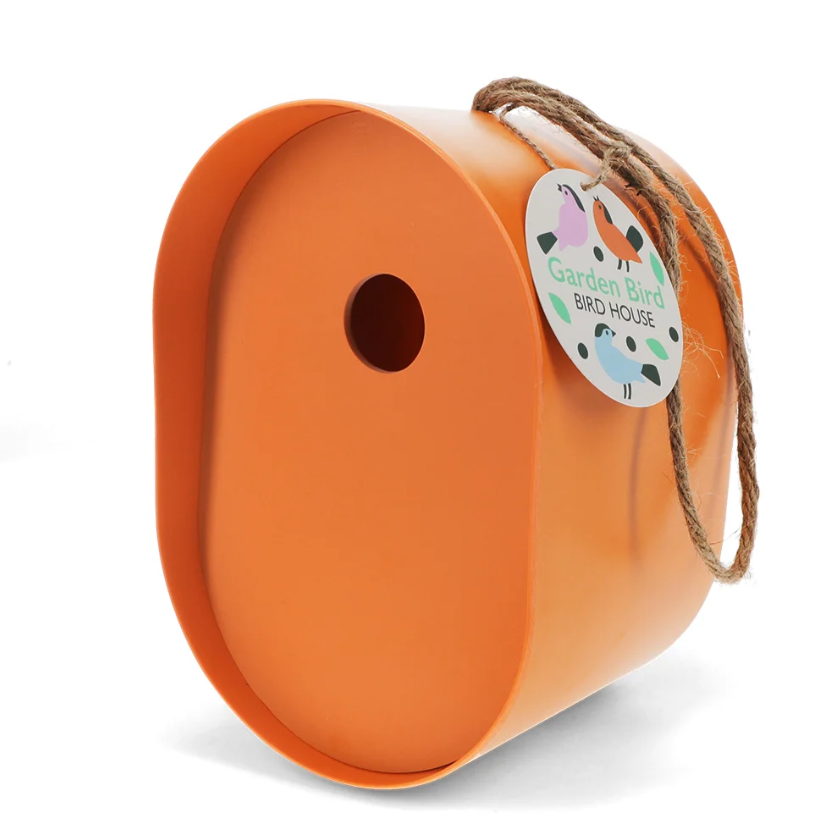 Nichoir ovale en fibre de bambou - Orange