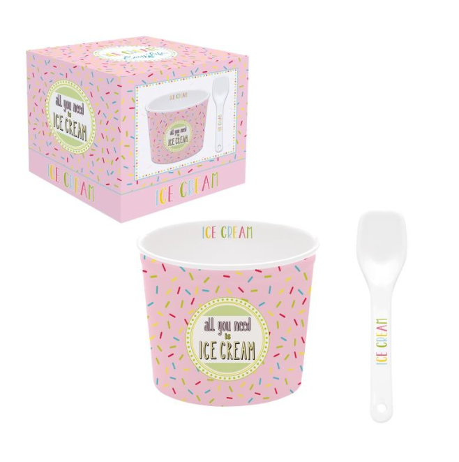 Coupelle à glace Rose Confettis