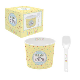 Coupelle à glace JAUNE Confettis