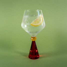 Verre à Gin Tonic effet diamant Rouge