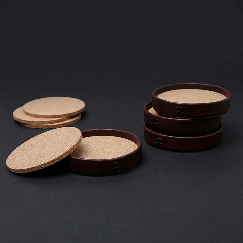 Set de 4 sous-verres en cuir LIITON