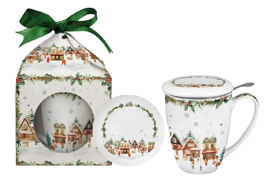 DUO XMAS Classic Mug 350ml + Infuser, CHRISTMAS VILLAGE