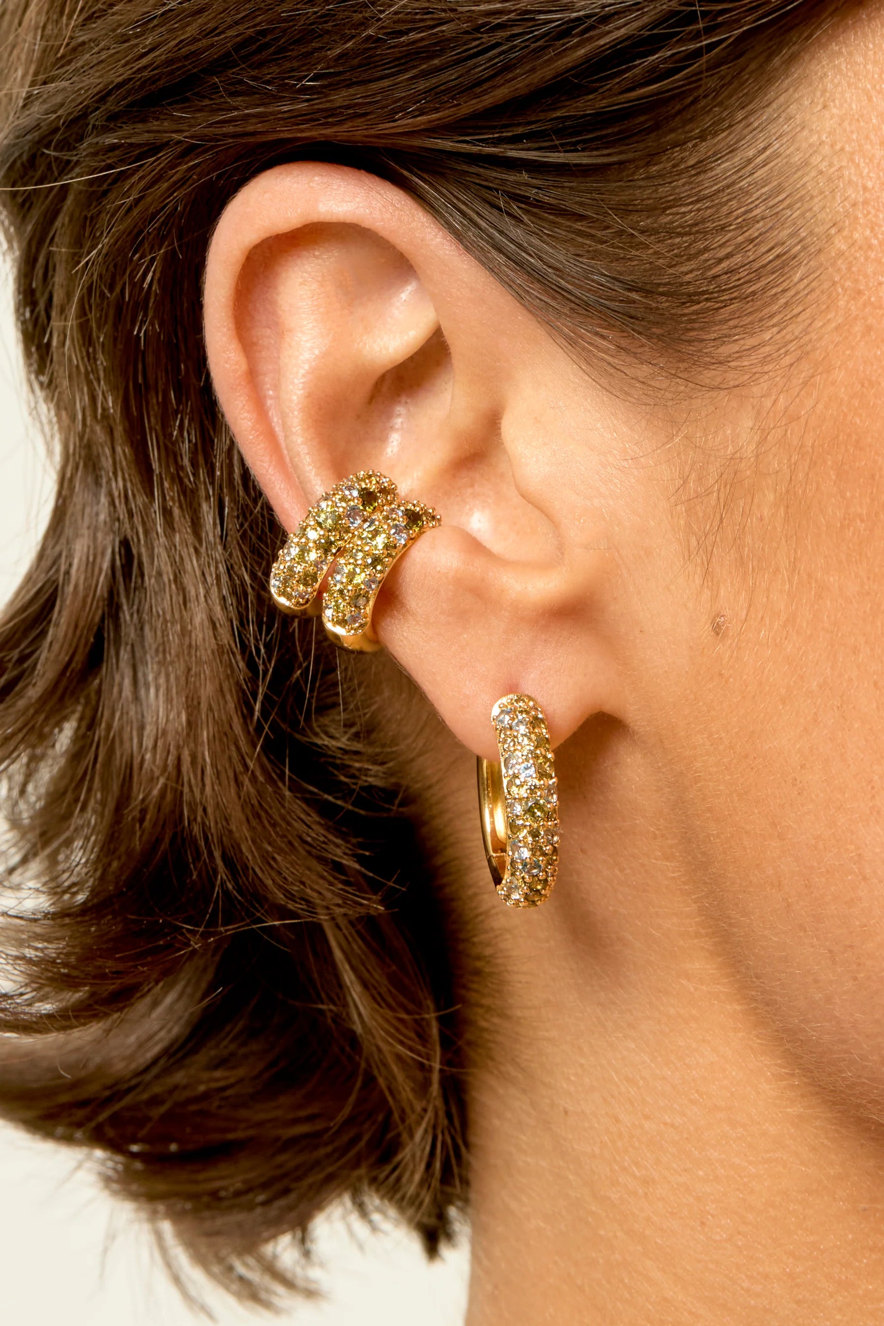 EAR CUFF - GREY CHAMPAGNE