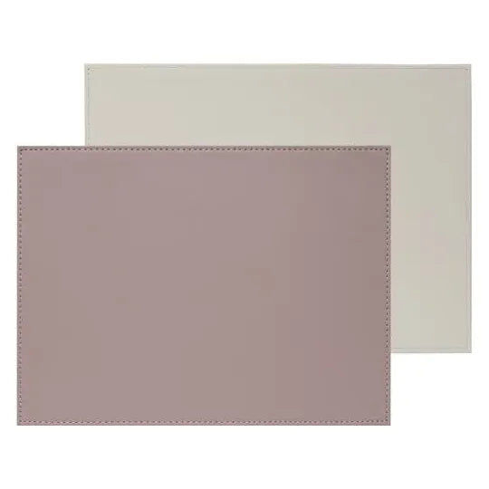 Set de table réversible Rose poudré-crème