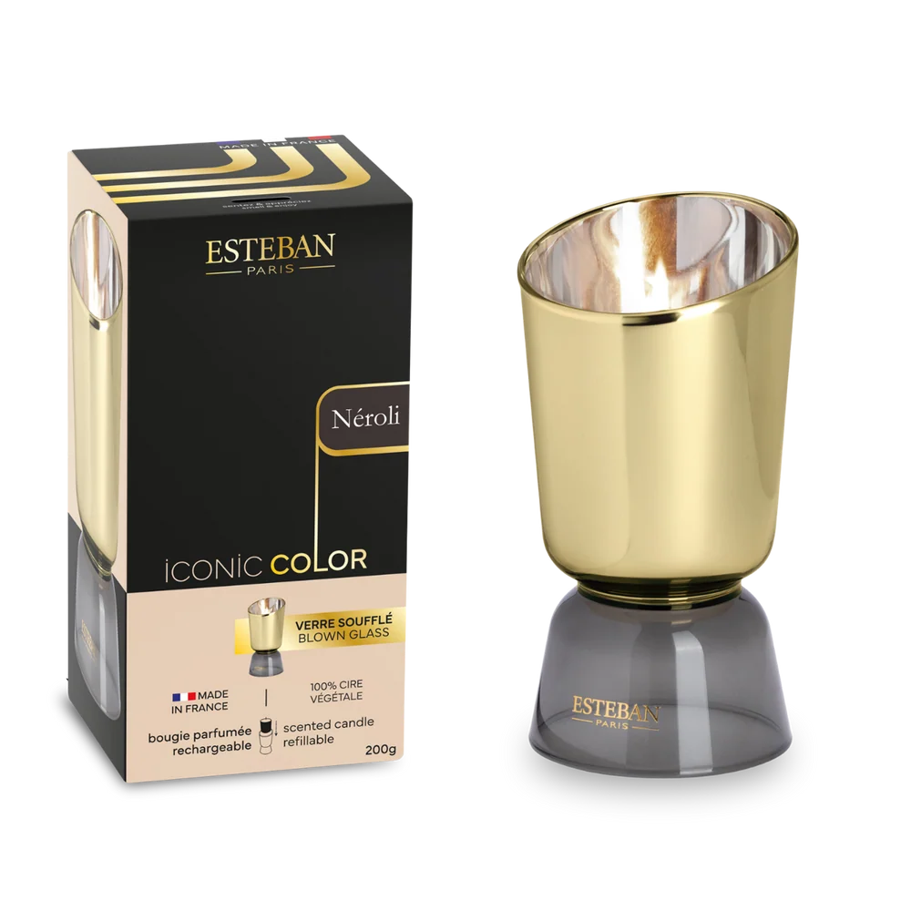 Bougie parfumée - Néroli - Iconic Color - rechargeable - 200g