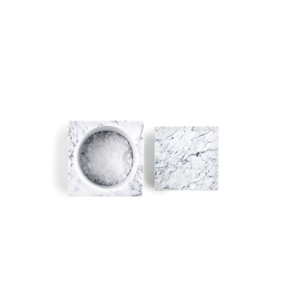 Salière en marbre blanc