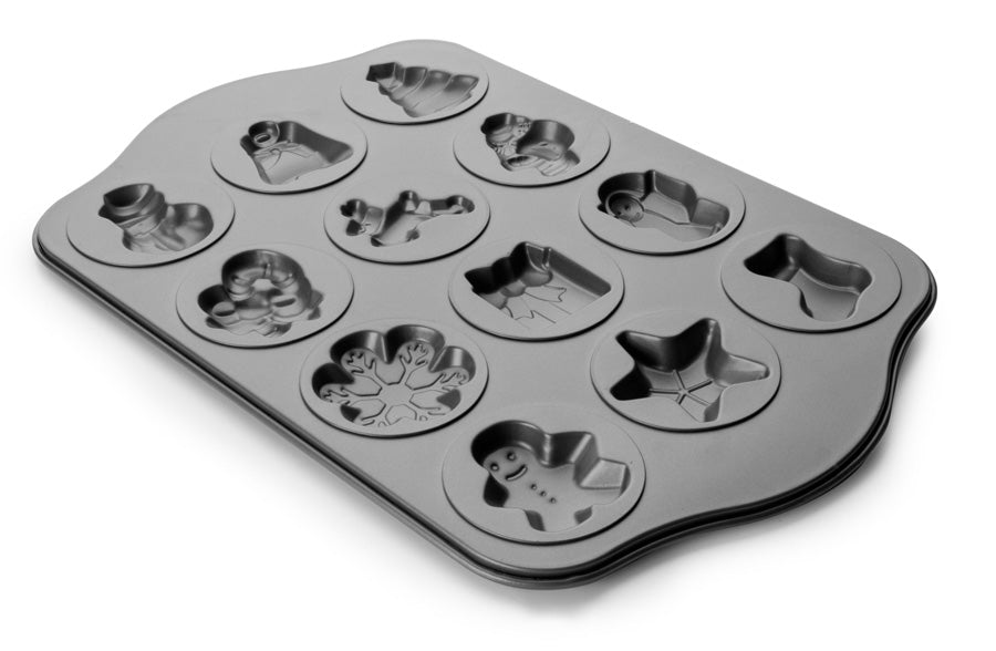 Plaque à 12 biscuits de Noël