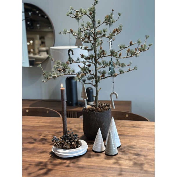 Porte-bougier/plateau déco, Blanc