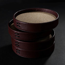 Set de 4 sous-verres en cuir LIITON
