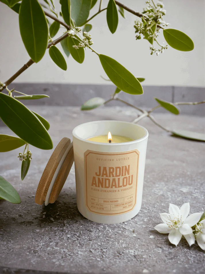 Bougie Parfumée Jardin Andalou  - Fleur d'Oranger & Verveine