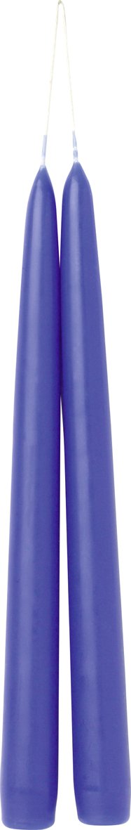 Bougie Conique 24 cm Set de 2 pces Bleu Brillant, Ihr