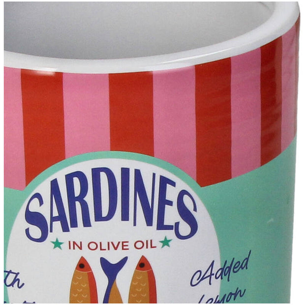 Pot Sardines Rayures Faïence Fine - Grand