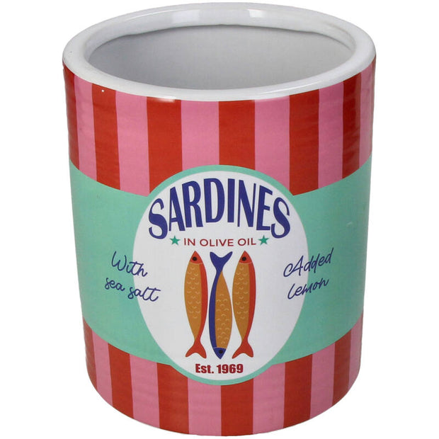 Pot Sardines Rayures Faïence Fine - Grand