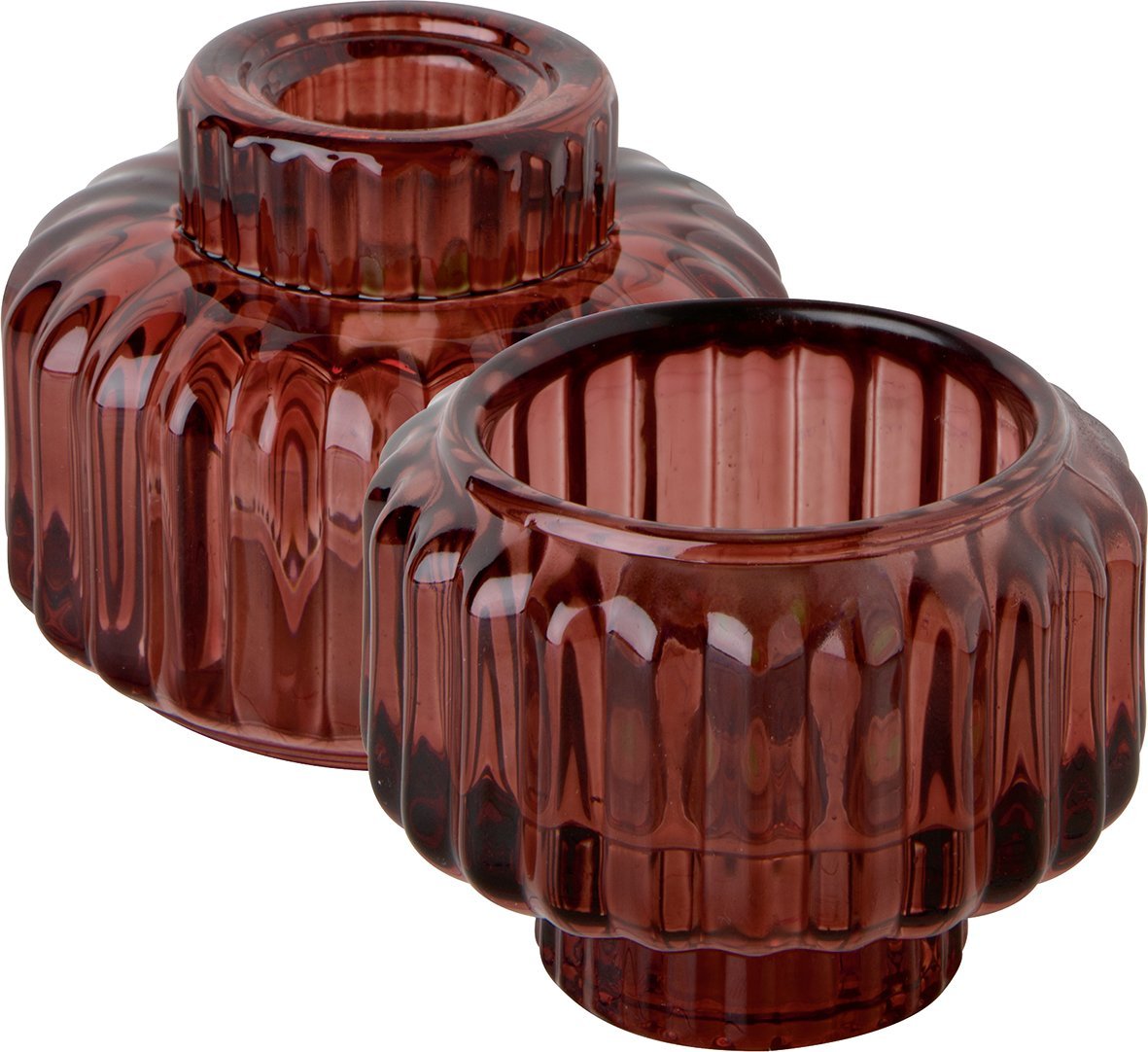Bougeoir ROUGE, verre