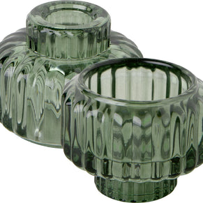 Bougeoir vert, verre