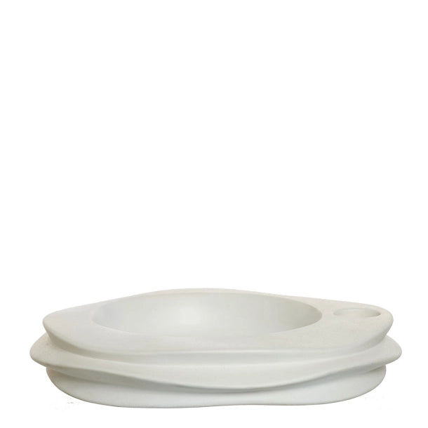 Porte-bougier/plateau déco, Blanc