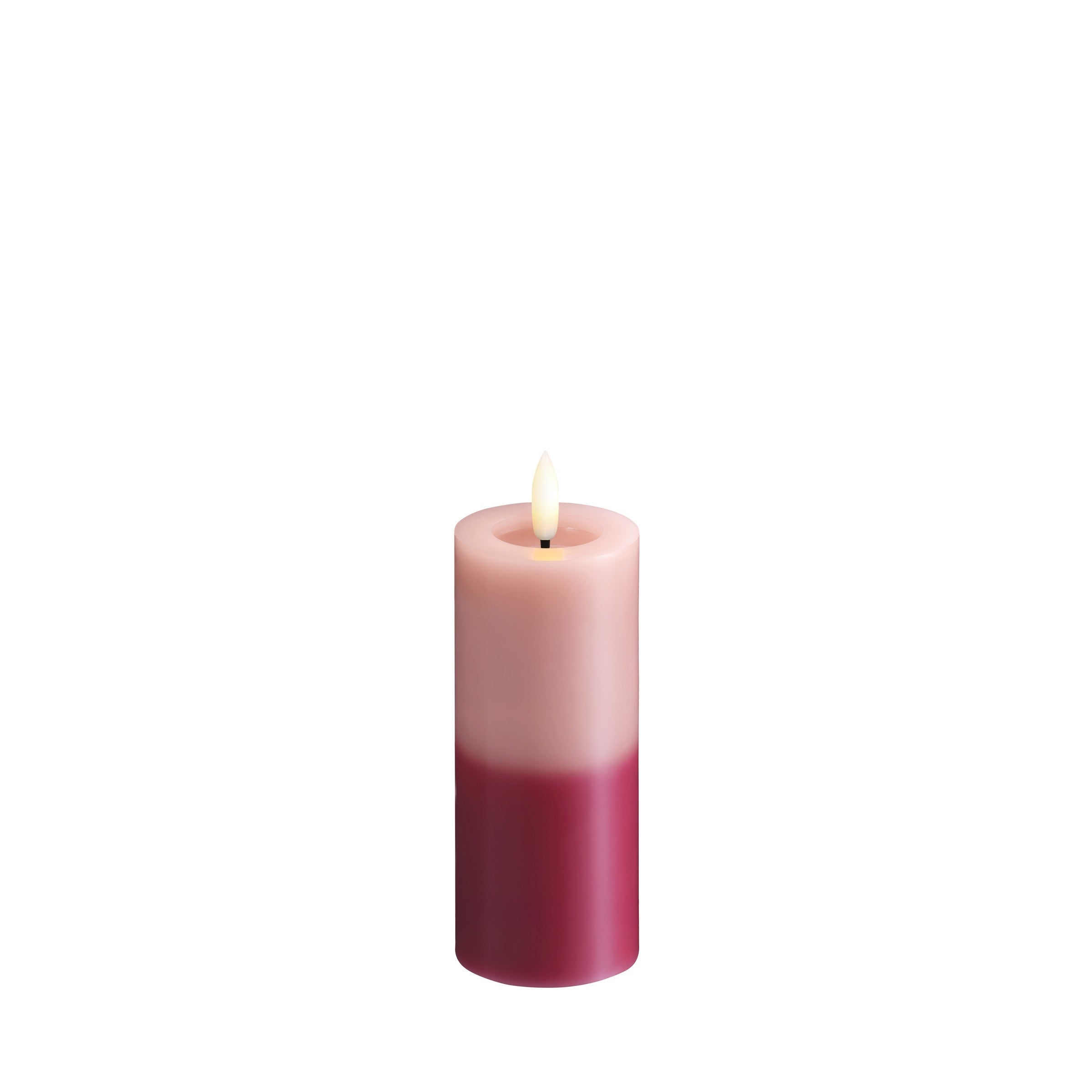 Bougie Led cire véritable, multi-couleurs rose
