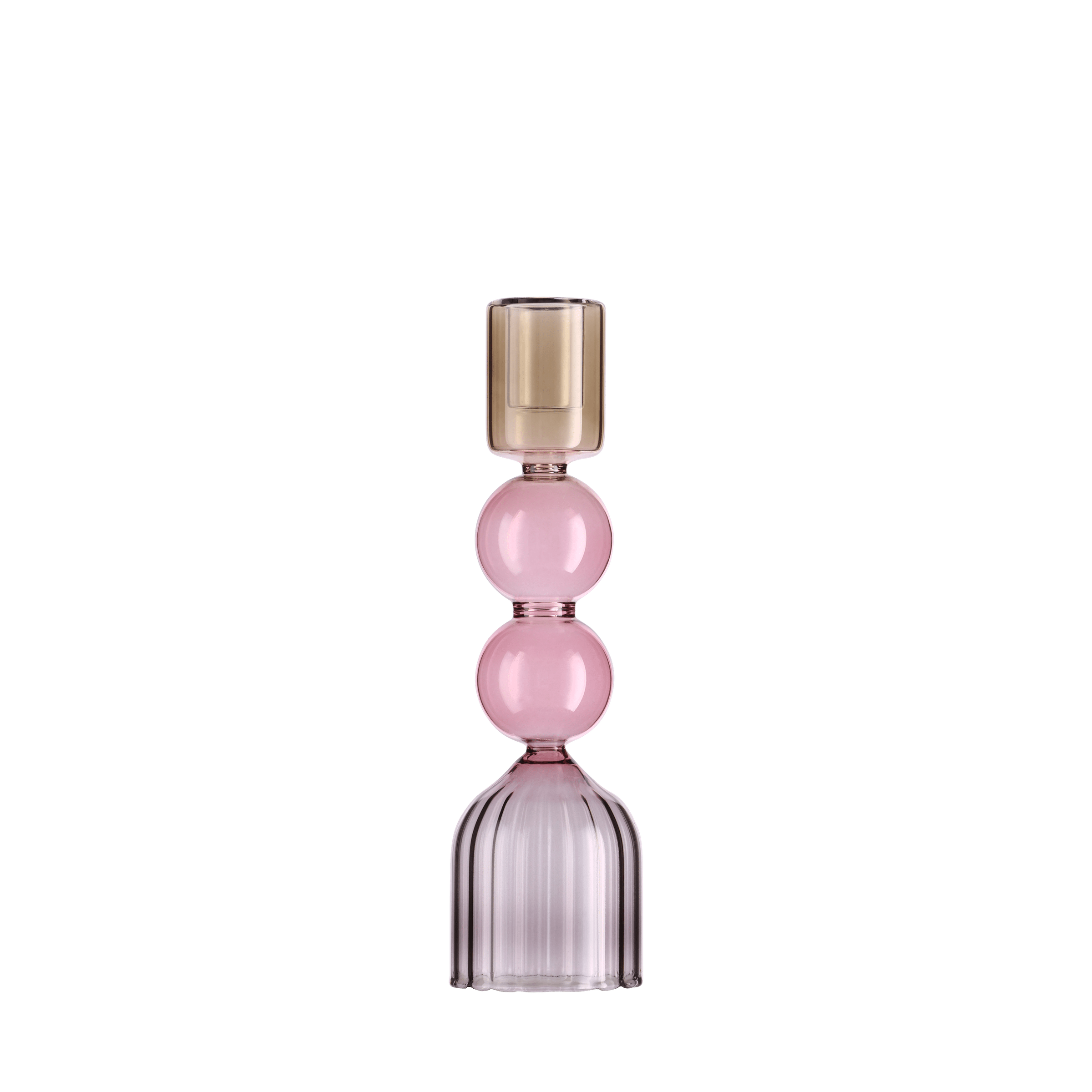 Bougeoir en verre mluti-couleurs - MEDELIN Taille M