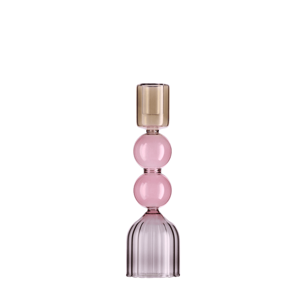 Bougeoir en verre mluti-couleurs - MEDELIN Taille M