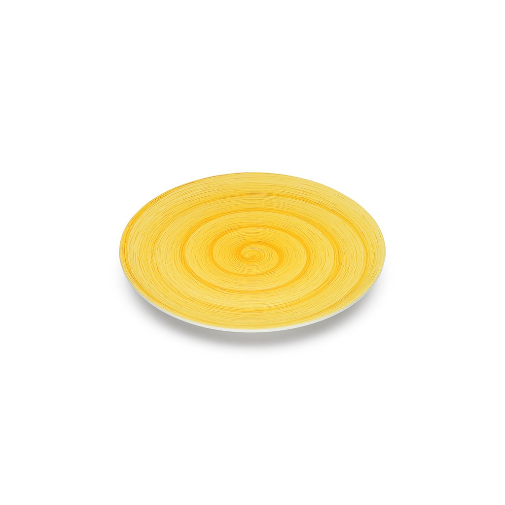 Assiette plate MEMENTO, 27cm, JAUNE, SERAFINO