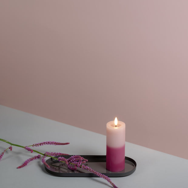 Bougie Led cire véritable, multi-couleurs rose