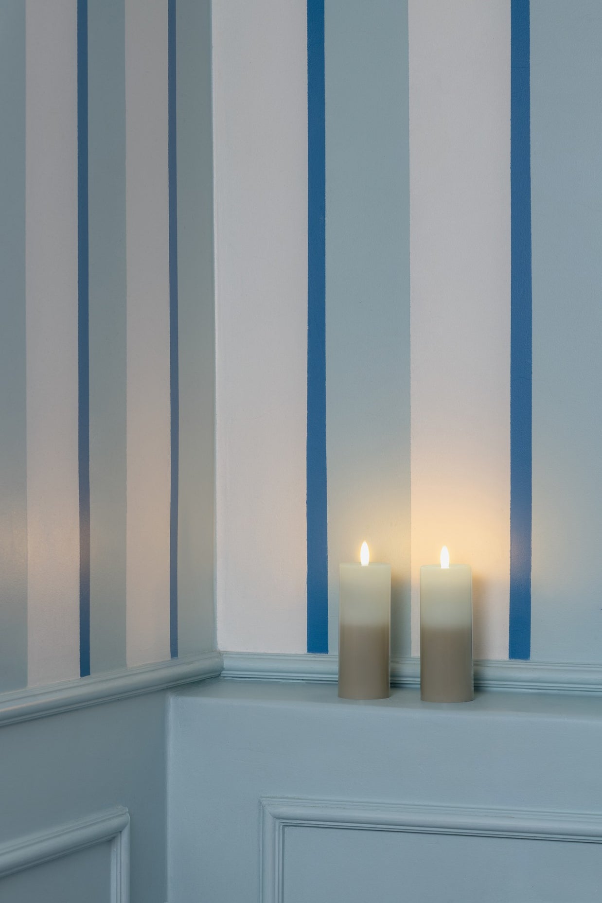 Bougie Led cire véritable, multi-couleurs rose