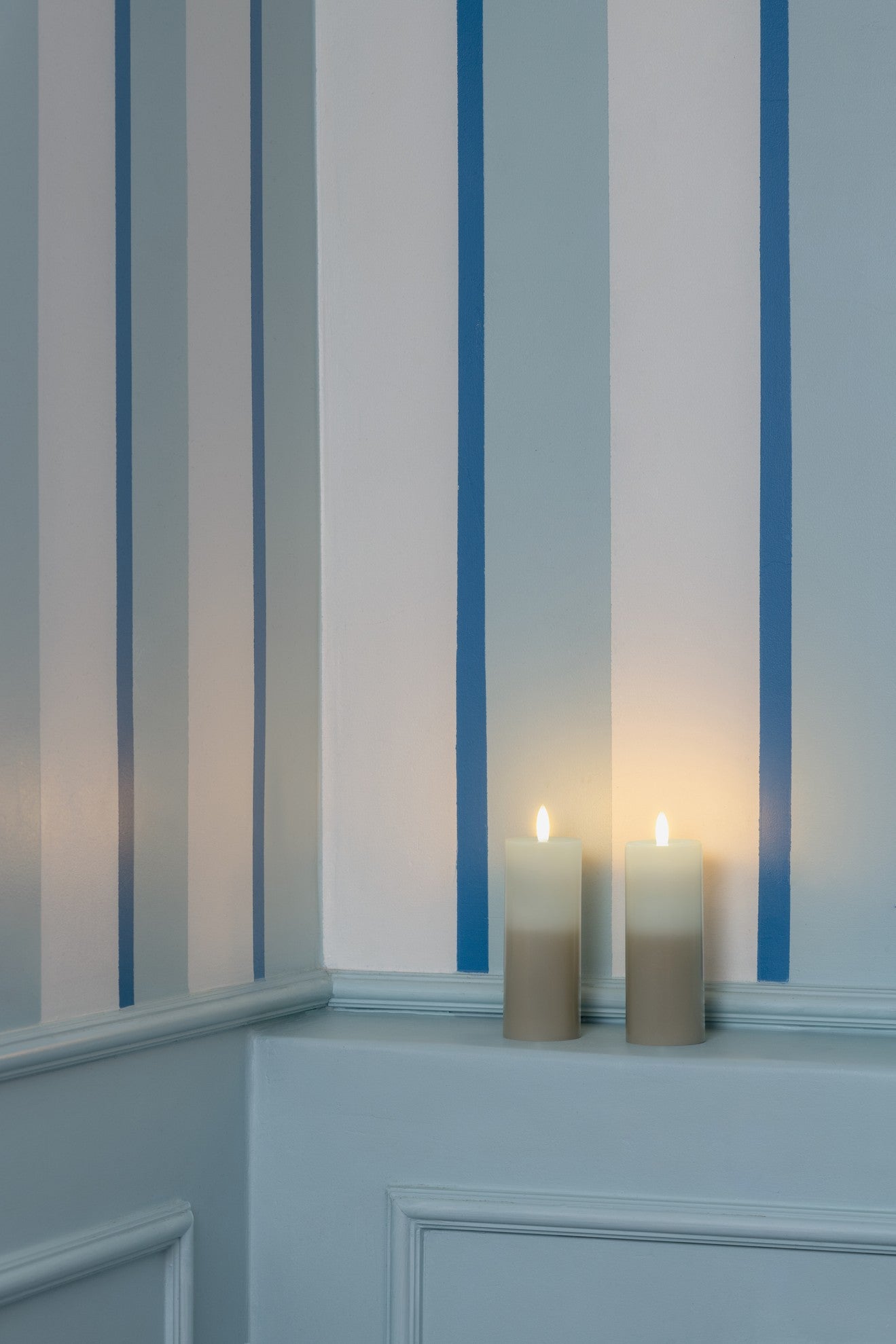 Bougie Led cire véritable, multi-couleurs rose