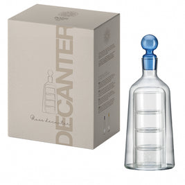 Set décanteur 85cl + 4 verres à liqueur en verre BLEU