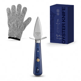 Coffret cadeau à Huitres avec gant de protection - BLEU