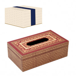 Boite à mouchoirs en bois laqué Baroque Rouge
