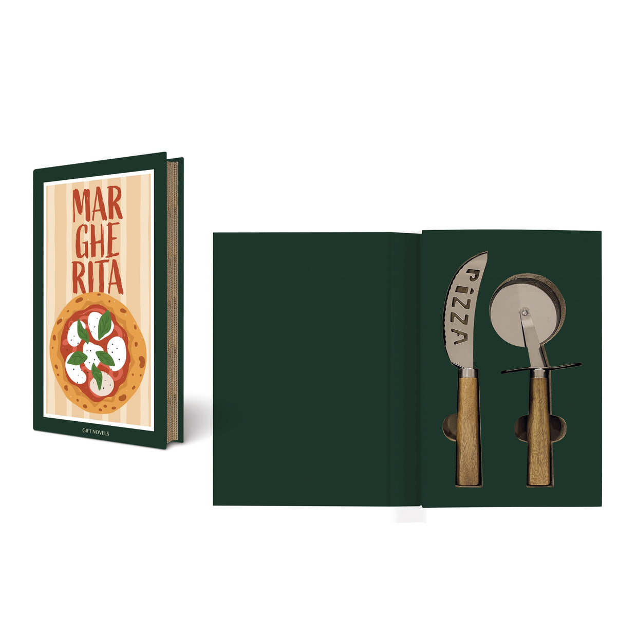 Set d'un couteau à pizza et une roulette, GIFT NOVELS