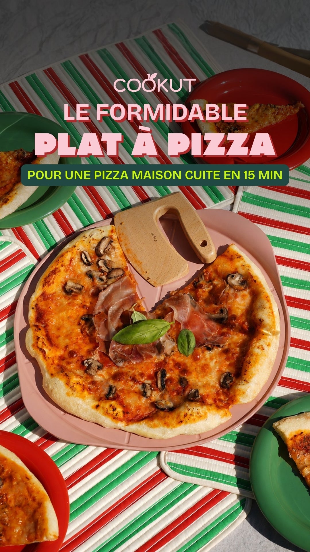 Le Formidable plat à PIZZA avec couteau - GUIMAUVE