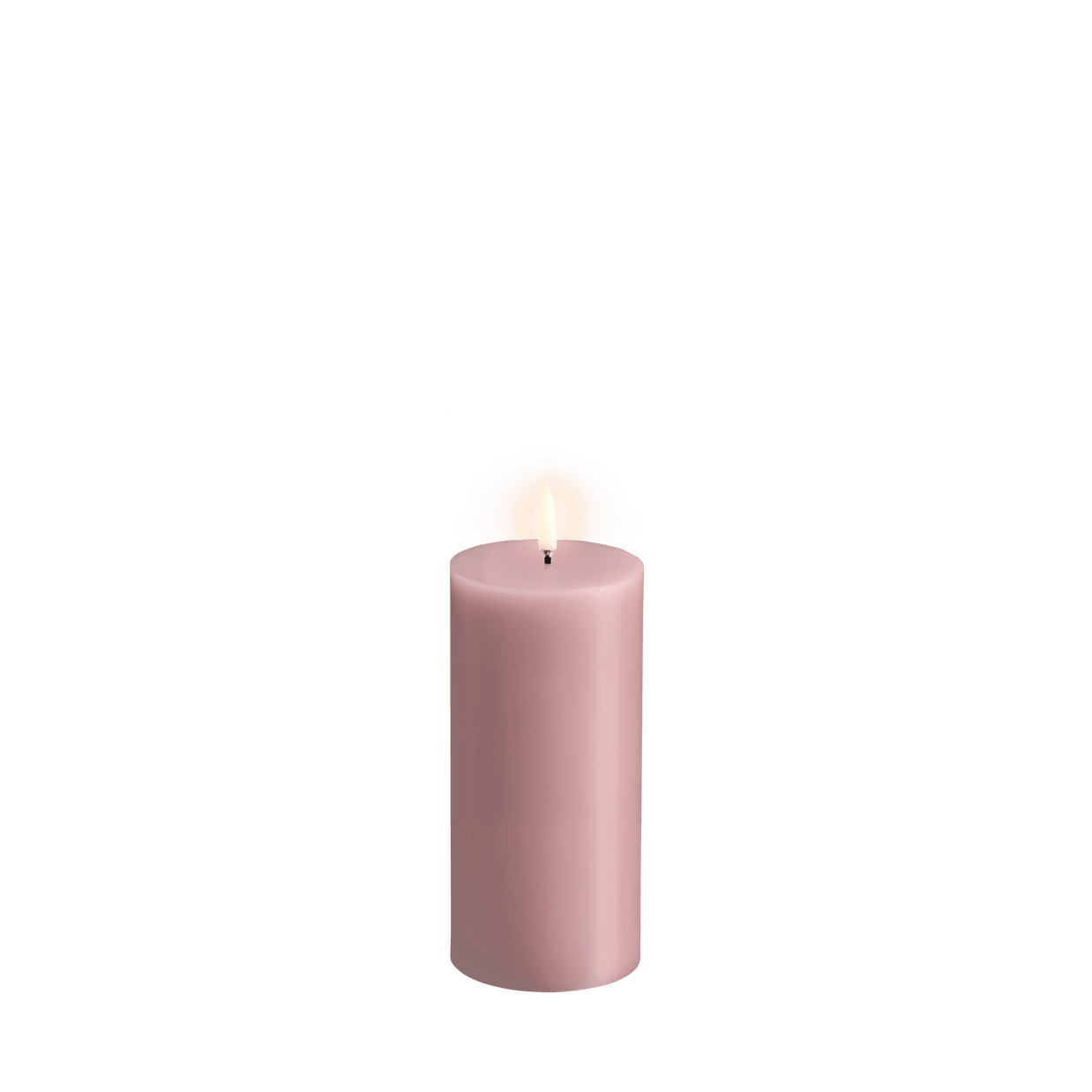 Bougie Pillier Rose poudré, 15cm