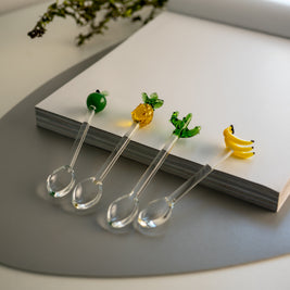 Set de 4 cuillères à café avec décoration