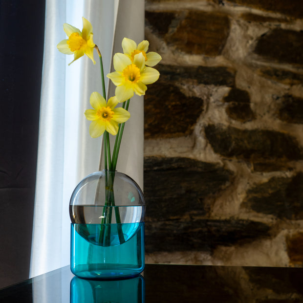 Vase en verre coloré - BLEU-GRIS