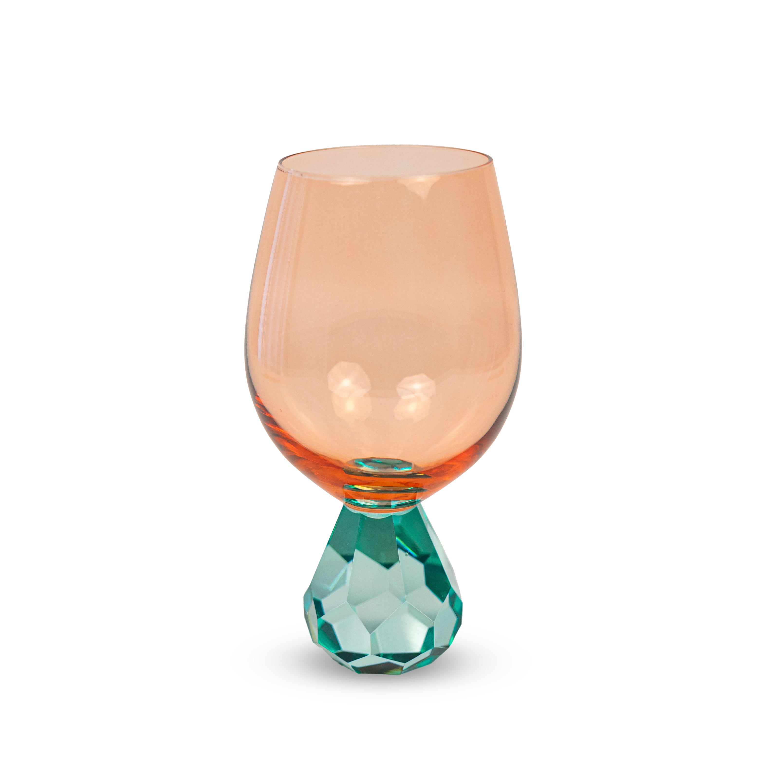 Verre à cocktail Diamant - PECHE & BLEU CLAIR
