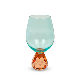 Verre à cocktail Diamant - BLEU CLAIR & PECHE