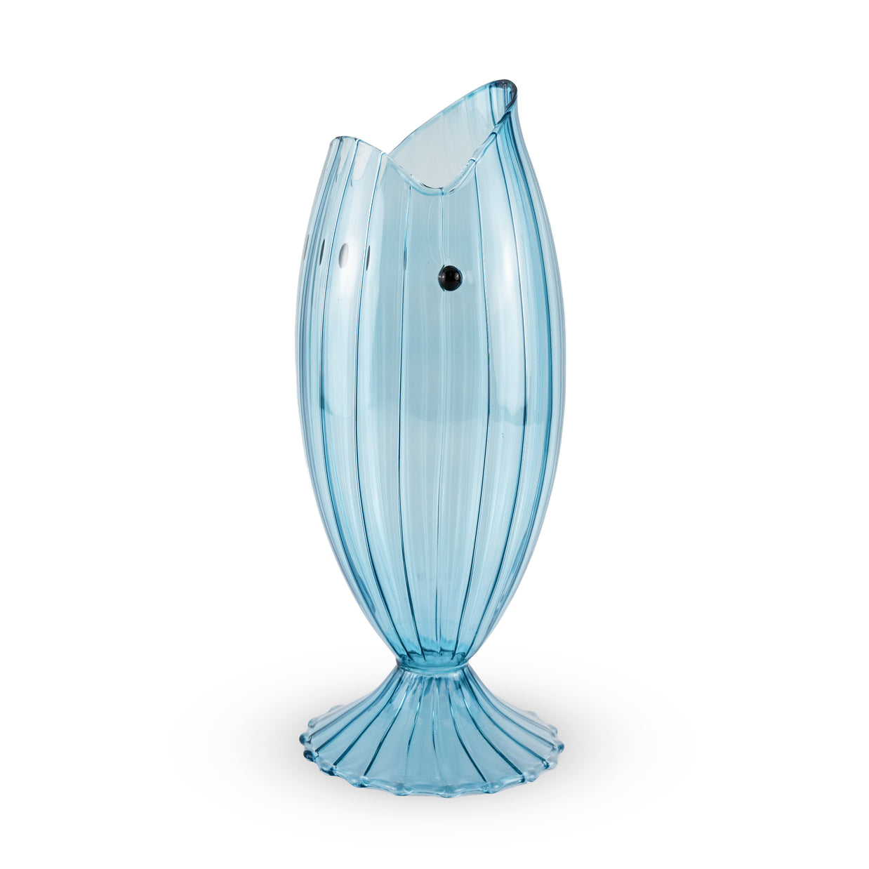 Carafe en verre en forme de poisson - Bleu