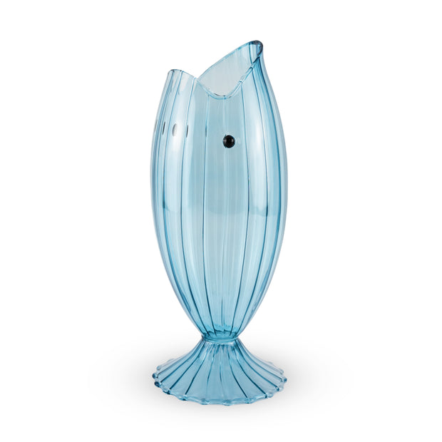 Carafe en verre en forme de poisson - Bleu