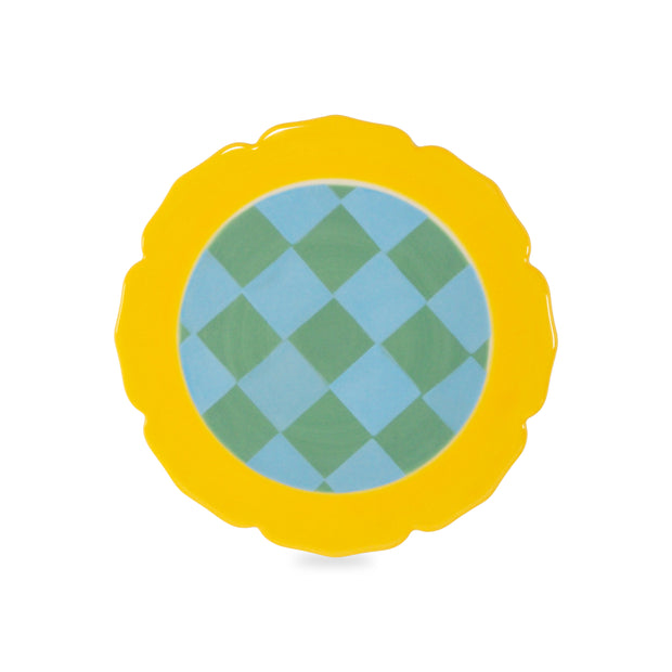 Dessous de plat en grès Ø 18 cm. JAUNE