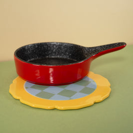 Dessous de plat en grès Ø 18 cm. JAUNE