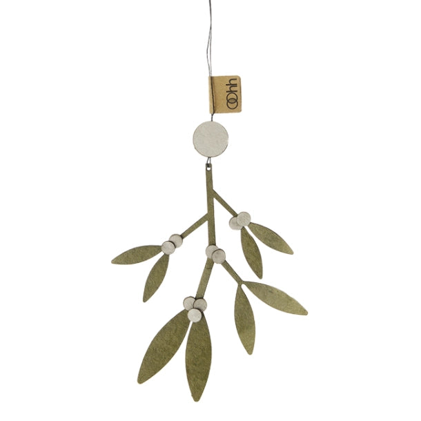 Ornement GUI, olive brûlé/blanc