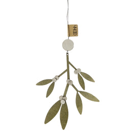 Ornement GUI, olive brûlé/blanc