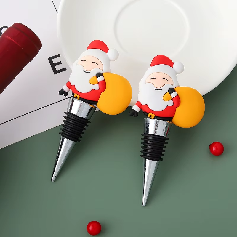 Bouchon de bouteille de Noël - Père Noël drôle - 7 modèles: Model 3